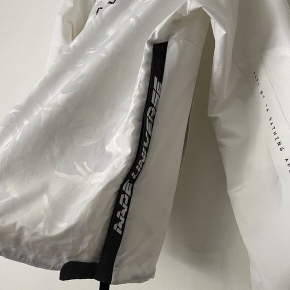 AAPE BY A BATHING APE Size L Hooded Pullover Logo Printed Windbreaker Parka - Picture 15 of 16